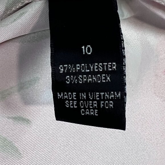ALYX Midi Dress Sz 10 Sleeveless Pink White Floral Flowers Polyester Spandex - Picture 8 of 16